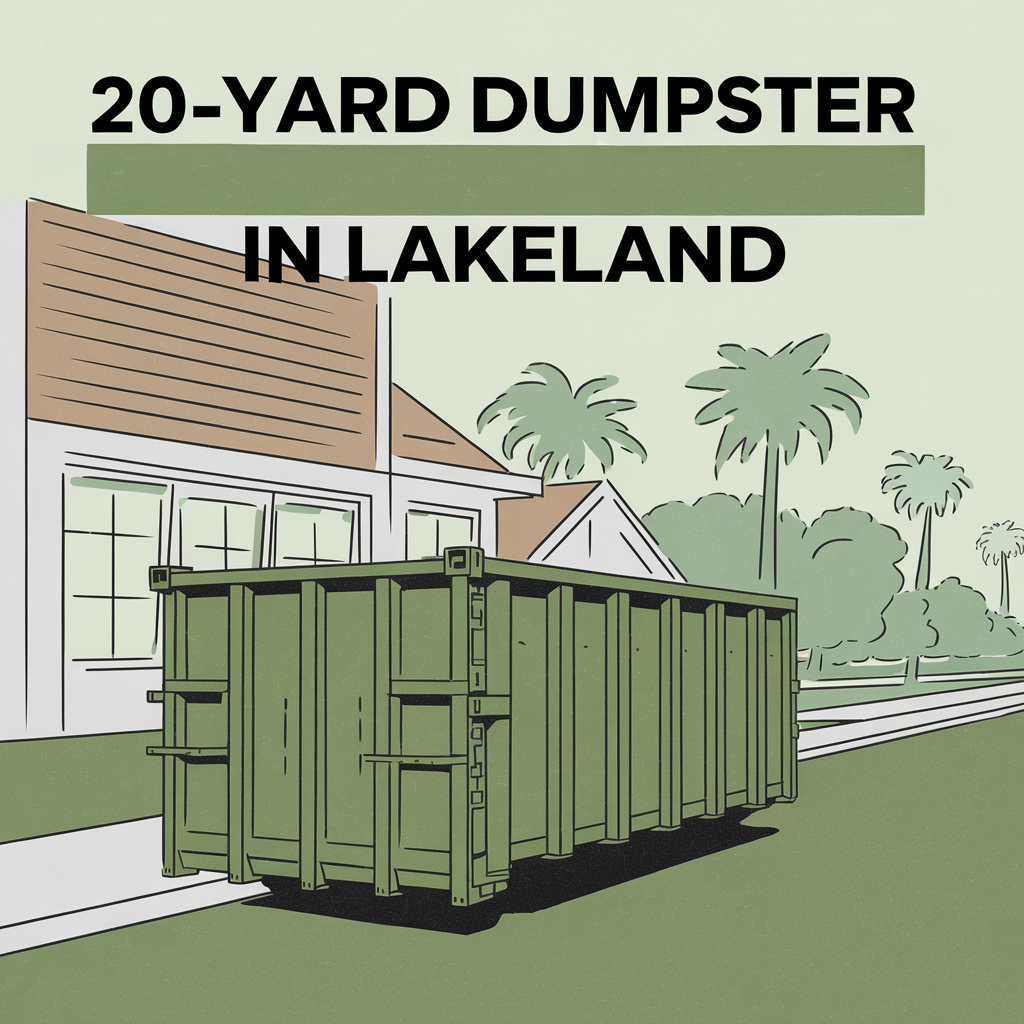 picture of a dumpster in front of a house