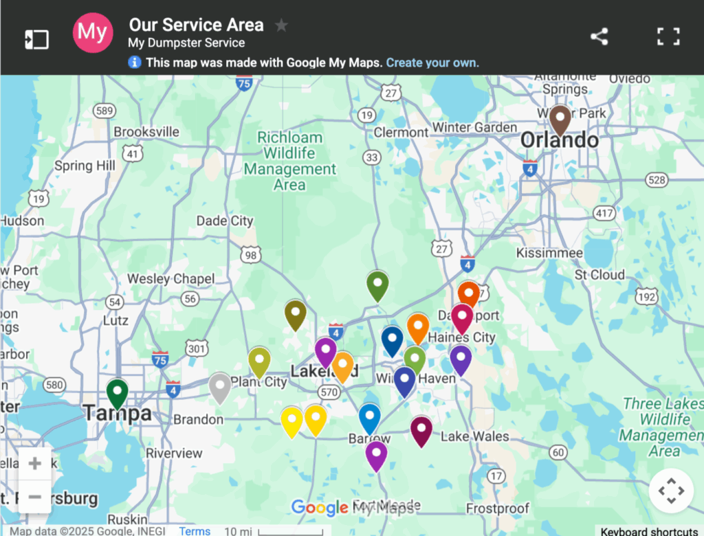 service area my dumpster service