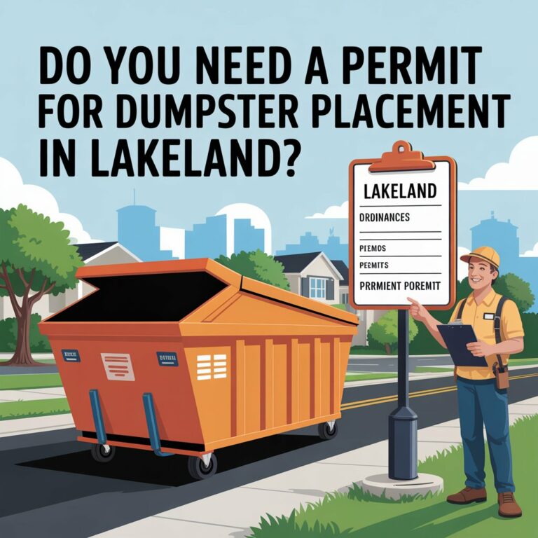 do you need a permit for dumpster placement in lakeland